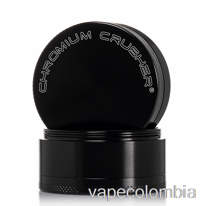Trituradora De Cromo Desechable Vape Molinillo De 4 Piezas De 2,2 Pulgadas Negro